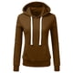 thumbnail image 1 of Gibobby Sudadera mujer con cierre, Sudadera básica de manga larga con cordón y bolsillos para mujer(Café,M), 1 of 3
