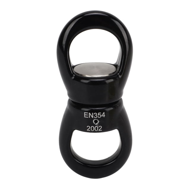 Double Ended Swivel Eye Hook, Stainless Steel Swing Swivel Hook Rustproof 360° Rotatable Black For Climbing