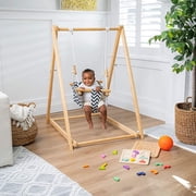 Spruce - Baby and Toddler Foldable Wooden Swing Set