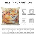 thumbnail image 6 of Nawypu  Throw Pillow Cover Fox Sleepy Animal Colorful Wild Flower Wreath Leaves Chrysanthemum Daisy Peony Rectangular Throw Pillow Covers for Couch Sofa Home Decor 2pcs, 6 of 6