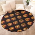 thumbnail image 4 of Halloween Jack Lanterns Pattern Round Blanket,Comfortable Soft Flannel Throw Blanket,All Season,Warm Lightweight Blankets for Sofa Bed Couch Living Room Chair 60"x60", 4 of 5