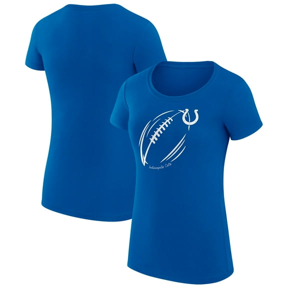Women's G-III 4Her by Carl Banks Royal Indianapolis Colts Super-Slim Fit Lightweight Subtle Football T-Shirt
