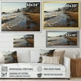 thumbnail image 4 of Designart "Beach Photo Calm Tide I" Nautical & Beach Floater Framed Wall Art Living Room, 4 of 7