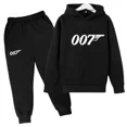 thumbnail image 3 of Conjunto de ropa deportiva de moda James 007 para niños y niñas, otoño y primavera, 2 piezas, informal, 3 of 5