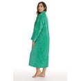 thumbnail image 2 of Just Love Textured Plush Zipper Lounger Robe for Women (Emerald, X-Large), 2 of 3