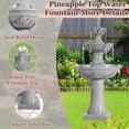 thumbnail image 5 of Haverchair Outdoor Pineapple Italian Water Fountain - 48.4" H Floor Bubbler Garden Waterfalls Fountain, 3 Tiered Cascading Freestanding Garden Fountain for Indoor, Yard, Lawn and Garden Décor, 5 of 8