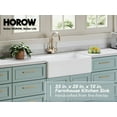 thumbnail image 5 of HOROW 33" L x 20" W Fireclay Farmhouse Kitchen Sink with Sink Grid and Basket Strainer, 5 of 12