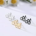 thumbnail image 2 of Cute Tiny Bike Bicycle Stud Earrings Sport Stainless Steel Jewelry Gifts, 2 of 6
