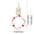 thumbnail image 3 of SLYNSHome Bird Chew Toys,Natural Wood Ring Toys Pink Parrot Hanging Cage Toy Bird Perch Stand for Small Bird, 3 of 6