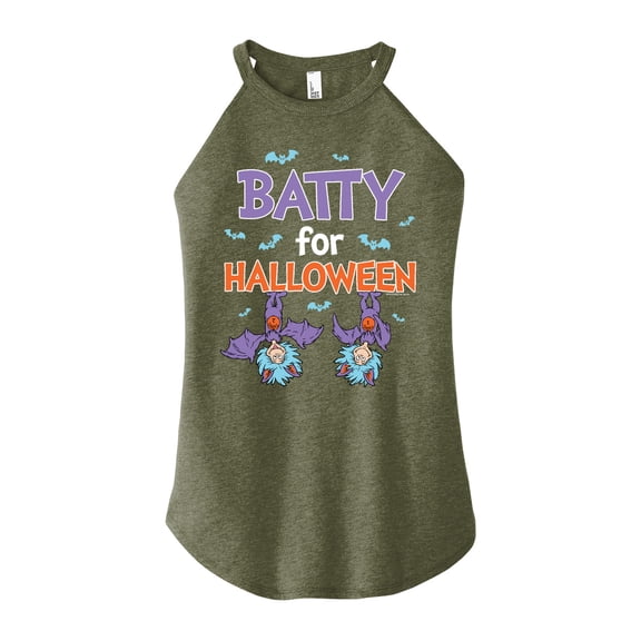 Dr. Seuss - Batty For Halloween - Juniors High Neck Tank Top