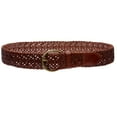 thumbnail image 2 of Women's 2" (50mm) Braided Woven Leather Belt with Horseshoe Buckle, 2 of 4