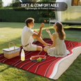 thumbnail image 5 of Fsddascl Red Ocean Waves Outdoor Rug for Patio/Deck/Porch, Non-Slip Large Area Rug 6 x 9 Ft, Coastal Abstract Stripes Ombre Art Indoor Outdoor Rugs Washable Area Rugs, Reversible Camping Rug Carpet, 5 of 5