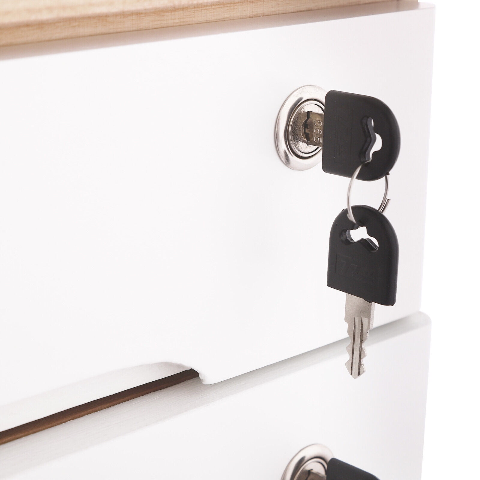 Modern Desktop Storage Box, Desk Organizer, Desktop Storage Box with Lockable Drawers