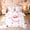 White Pink C, variant on meiyoeat Cherry Letter T Full Size Bedding Sets for Girls, Fruit Bow Full Size Bed in a Bag for Bedroom, Pink, Pink Reversible, 7pcs