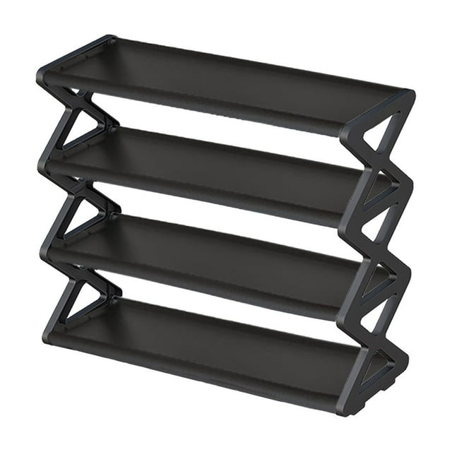 Metal Shoe Rack with X-Frame Design 19.5 in x 16.5 in x 7.3 in Double-Tube Assembly for Home Dormitory Entryway Storage