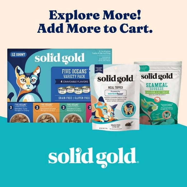 Free Shipping! Solid Gold Dry Cat Food for Indoor Cats with Salmon