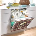 thumbnail image 2 of Yayeee Magnetic Dishwasher Cover for The Front Decoration Home Kitchen Machine Sticker Protector, Red Abstract Eagle, 2 of 6