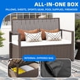 thumbnail image 5 of Dextrus Patio 70 Gallon PE Rattan Deck Box,Storage Bench, All-Weather Waterproof Deck Box Bench, Black, 5 of 10