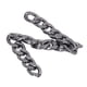 thumbnail image 5 of Cadenas de aluminio para bordillo, 10 metros, color antioxidante, duraderas, eslabones retorcidos simples, cadenas portacables cruzadas para collares, pulseras, color plateado y negro, 5 of 8
