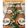 thumbnail image 4 of 13 Inch Round Placemats Set of 6, Orange Fall Non Slip Heat Insulation PP Table Mats, Black Maple Leaf Pumpkins Thanksgiving Washable Place Mats for Kitchen Dining Party Table Decor, 4 of 7