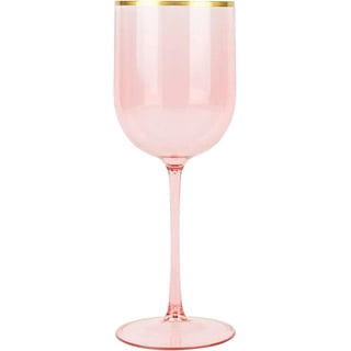 pink paisley {acrylic} wine glass
