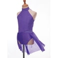 thumbnail image 4 of MSemis Robe de Danse Moderne de Ballet Lyrique pour Filles, Robe de Patinage Artistique, Justaucorps de Performance Tutu Jupe Violette 10, 4 of 7