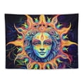 thumbnail image 5 of ONETECH  Blacklight Burning Sun Tapestry Neon Wall Tapestry Mystic Constellation Tapestry Coloful Boho Mandala Tapestry Wall Hanging for Home Decor, 5 of 7