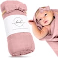 thumbnail image 1 of Manta de Envoltorio para Bebé Baby Want Designs 120 cm Suave Rosa Empolvado, 1 of 9