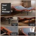 thumbnail image 5 of ESHINE Split King Adjustable Bed Frames Base + 12” Hybrid Mattress, with Massage, Pillow-tilt, Zero Gravity, Dual USB Port, Under Bed Light, Wireless Remote, 5 of 10