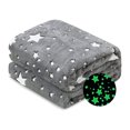 thumbnail image 3 of Billuyoard Manta de franela para el hogar, dormitorio, estrellas, luminosa, para oficina, cálida, cómoda, para dormir, suministros para 150x200cm Juegos de cama Billuyoard HA071128-01, 3 of 6