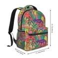 thumbnail image 2 of Disketp Colorful Dinosaur Mochila Estampada para Hombre y Mujer – Mochila Ligera Clásica con Múltiples Bolsillos para Universidad, Trabajo y Viajes-One Size, 2 of 5