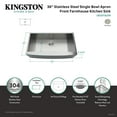 thumbnail image 4 of Gourmetier GKUSF36209 Uptowne 36" Stainless Steel Apron-Front Single Bowl Farmhouse Kitchen Sink with Strainer, Brushed, 4 of 5