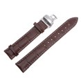 thumbnail image 1 of Unique Bargains Cowhide Leather Band Replacement Kit Deployment Buckle Watch Strap 18mm, Light Brown, 1 of 7
