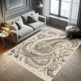thumbnail image 5 of Ambesonne Paisley Decorative Rug Carpet, Creamy Bohemian Flourishes, 2' 2" x 3' 7", Ivory Pale Sepia Dimgray, 5 of 5