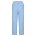 thumbnail image 5 of VBTAPA Mens Linen Sets 2 Piece Outfits Long Sleeve Beach Vacation Set Solid Color Button Down Shirts and Drawstring Long Pants Yoga Track Suit with Pockets Limited Time Sale Sky Blue L, 5 of 8