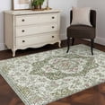 thumbnail image 3 of Area Rug for Living Room, Sage Green Boho Non-Slip Indoor Large Carpet for Bedroom/Dining Room, Vintage Abstract Art Ethnic Tribe Washable Low-Profile Rectangle Floor Mat Runner Rugs - 3 x 5 Ft, 3 of 8