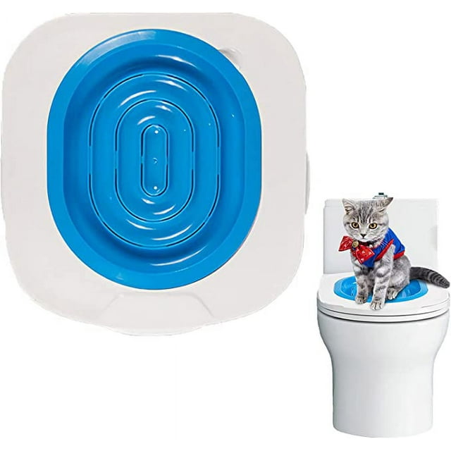 Kit de entrenamiento para ir al baño para gatos, sistema de entrenamiento para ir al baño para mascotas, alfombrilla para bandeja de arena para gatos, asiento para orinal para gatitos, entrenador para