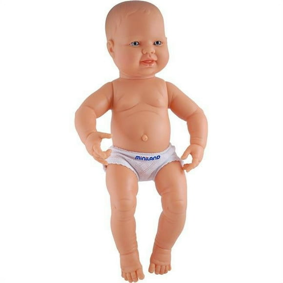 Miniland 31001 Newborn Baby Doll Caucasian Boy 15"
