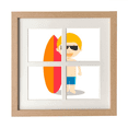 thumbnail image 1 of Naked Surfing Australia Cartoon Pantalla de escritorio de pared de marco 4 aperturas, 1 of 4