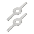 thumbnail image 3 of 1 Set of 2pcs Stainless Steel Household Meat Grinder Supplies (Silver), 3 of 4