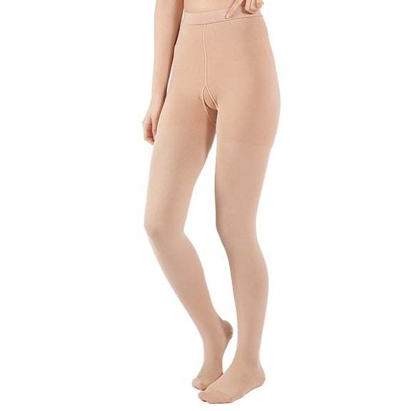 Compression Pantyhose for Women & Men, Opaque Closed Toe 20-30mmHg Graduated Support Tight
