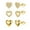 Gold F, variant on Lancharmed Cute Earrings Six Claw Zircon Stud 3 Pairs Round Balls 3 Pairs 14K Gold Plated Earring Gifts for Women