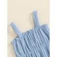 thumbnail image 5 of Bagilaanoe Newborn Baby Girl Summer Rompers Pleated Sleeveless Bodysuits 3M 6M 12M 18M 24M Infant Casual One Piece Short Jumpsuit, 5 of 7