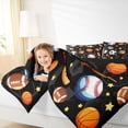 thumbnail image 4 of Homewish Cute Football Soccer Bedding Comforter Set for Teen, Modern Ball Sports Twin Comforter Sets, Kawaii Stars Print Reversible Bedding Set, Luxury Bedroom Decor, 2pcs, 4 of 8