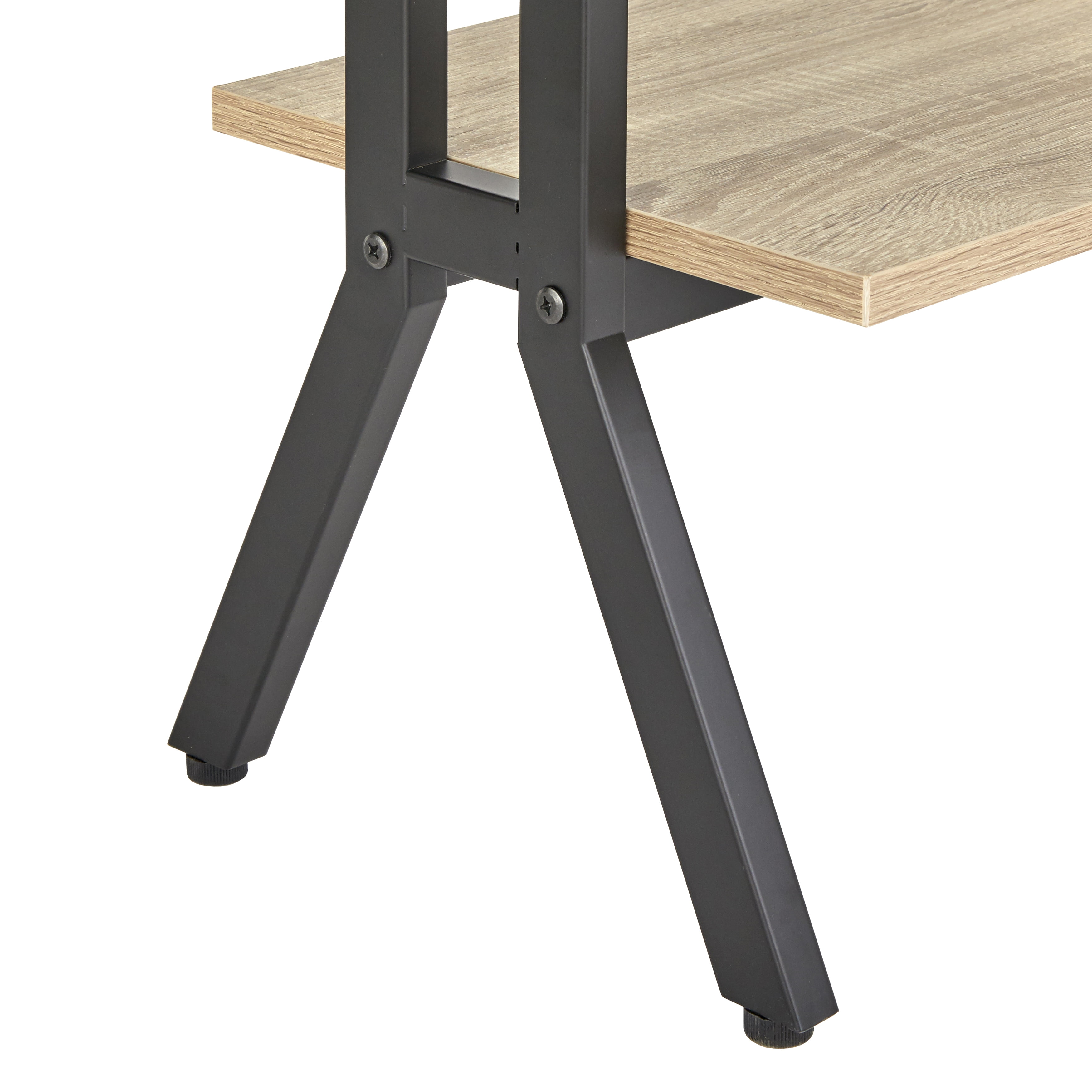 TMS Connection 4-Tier Bookshelf for Adults, Modern Natural Wood Finish
