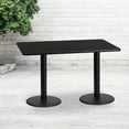 thumbnail image 2 of Flash Furniture Stiles 30'' x 60'' Rectangular Black Laminate Table Top with 18'' Round Table Height Bases, 2 of 5