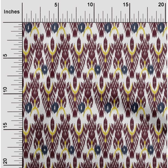 oneOone Cotton Cambric Fabric Tree Style Ikat Decor Fabric Printed BTY 56 Inch Wide