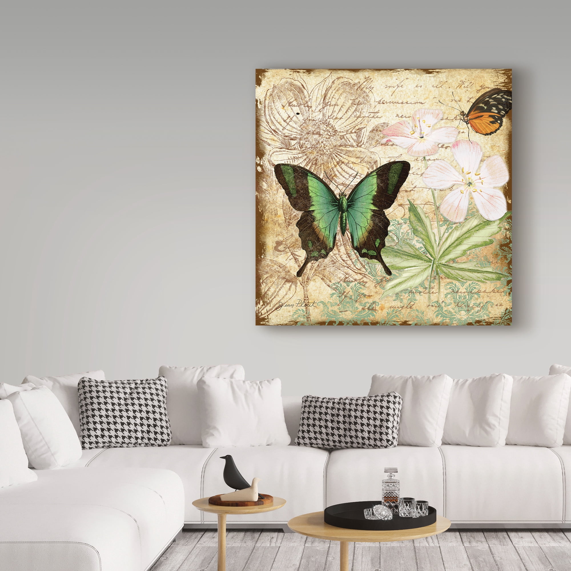 Trademark Fine Art 'Inspirational Butterflies 3' Canvas Art by Jean Plout