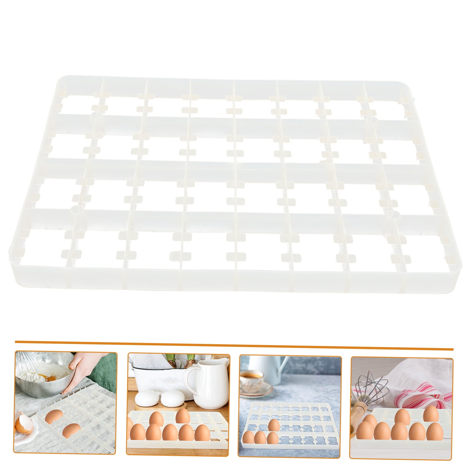 BESTYASH White Egg Holder Tray Reusable Protective Storage for Home Supermarket and Egg Store