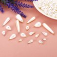 thumbnail image 5 of 13x7mm Pearl Charm, 50Pcs Pearl Beads Teardrop Faux Pearl Pendant Charm with Loop for Bracelets Earrings, Golden, 5 of 7